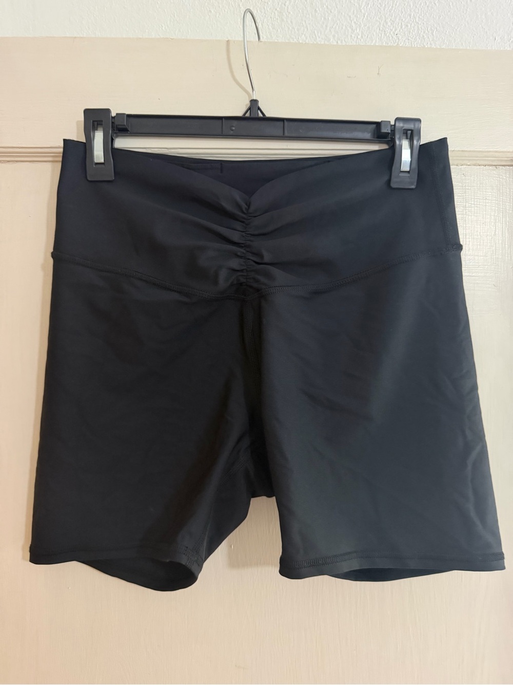 JoyLab Black High-Rise Ruched Bike Shorts